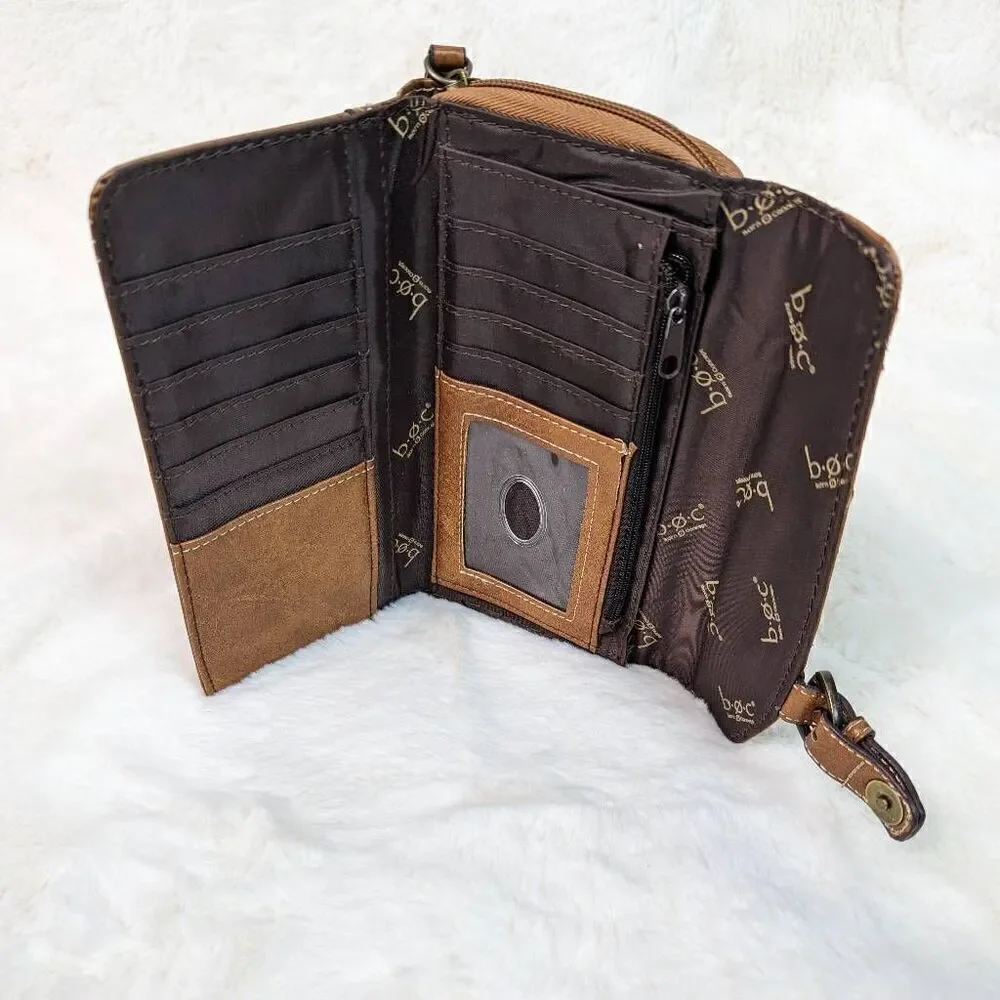 BOC Born Concepts Amherst Deluxe Wallet Vinyl Snap Closure Multi Pocket